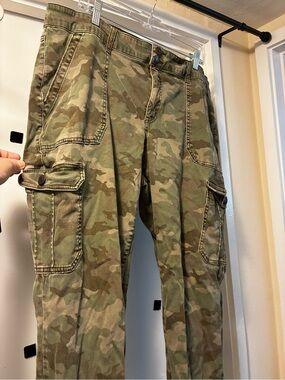 Straight Leg Camo Cargo Streetwear Pants